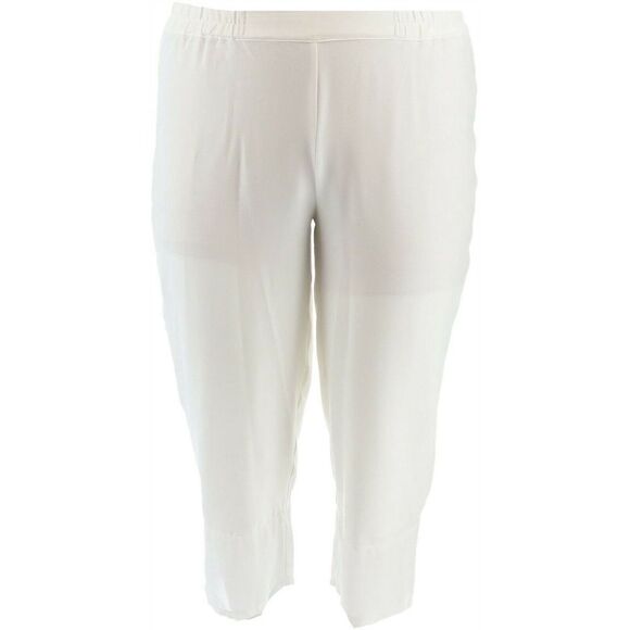 LineaLouis Dell'Olio Mixed Media Pull On Crop Pant - Picture 3 of 6